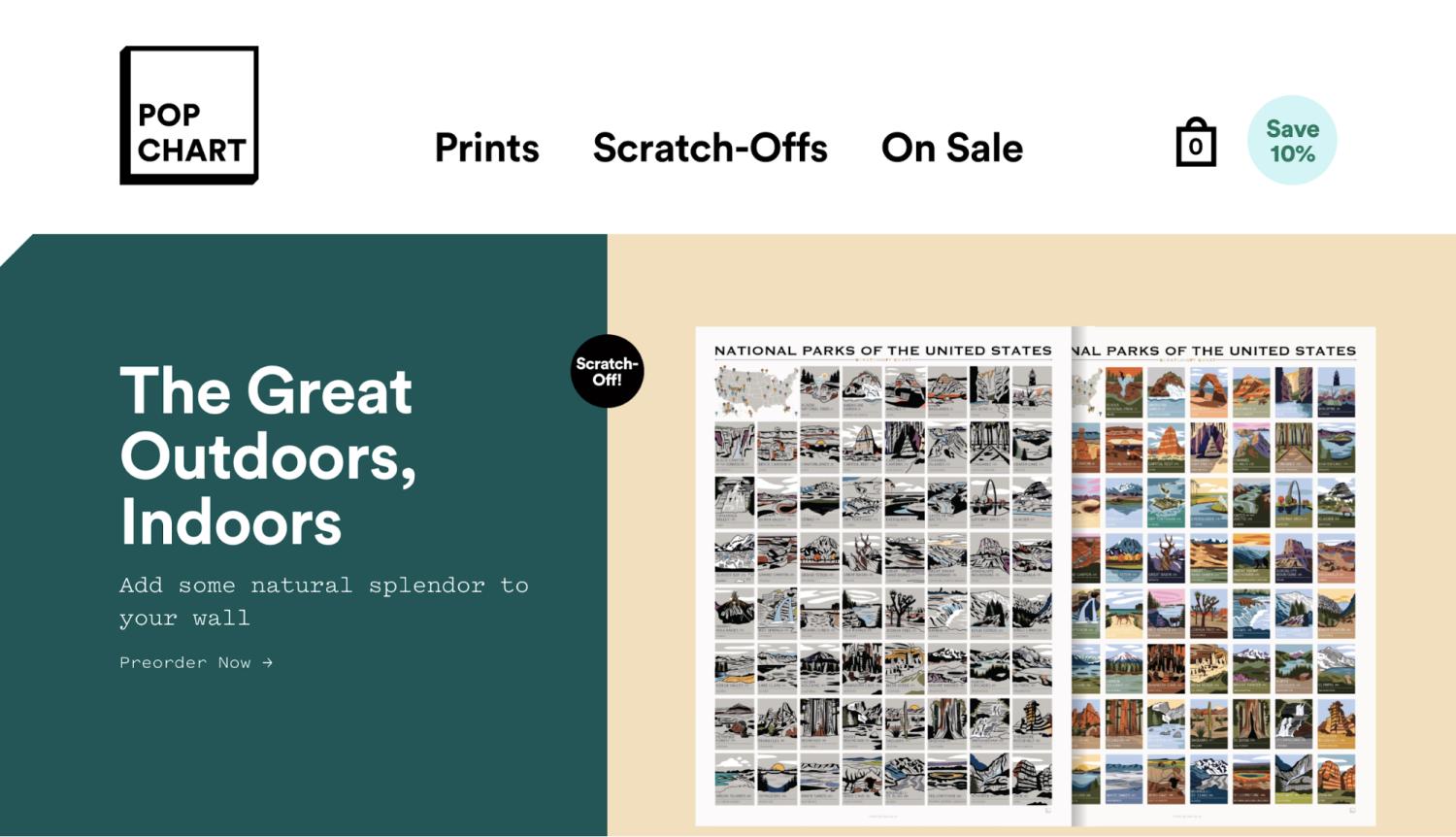 Small Business Website Example: Pop Chart