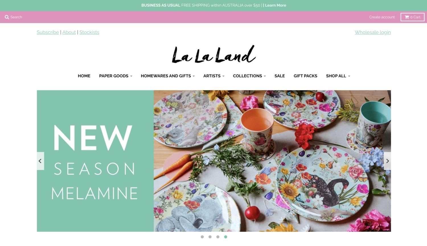 Small Business Website Example: La La Land