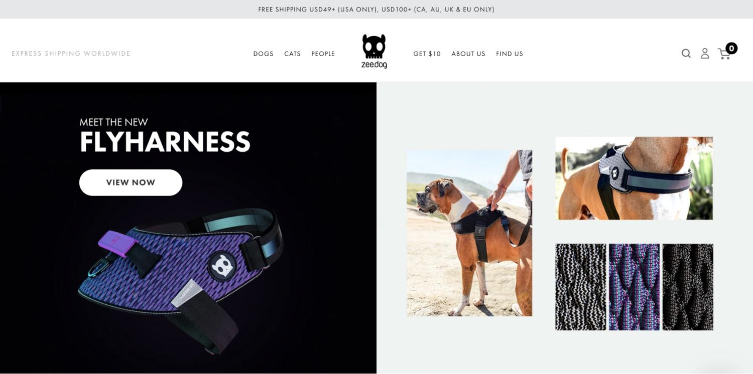 Small Business Website Example: ZeeDog