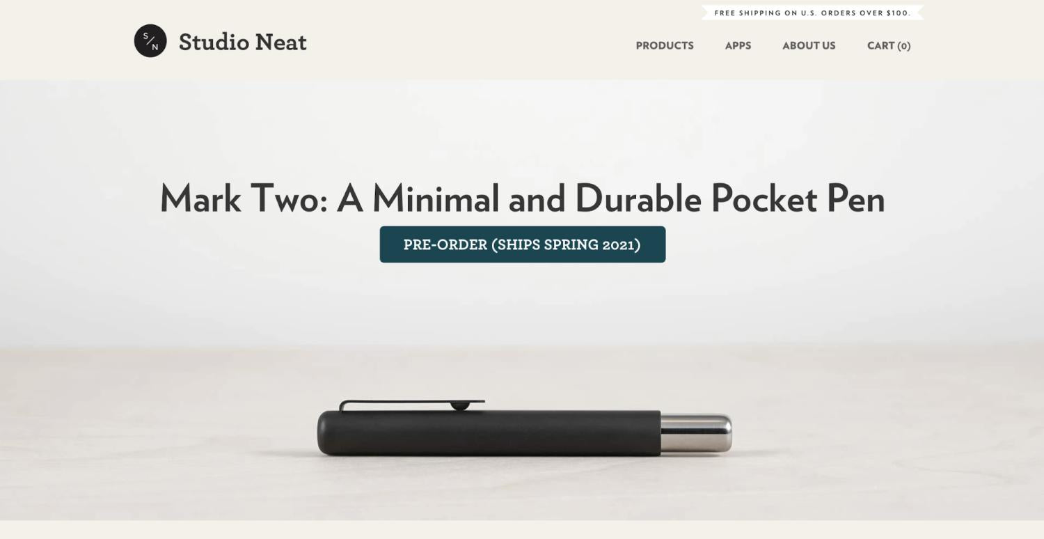 Small Business Website Example: Studio Neat