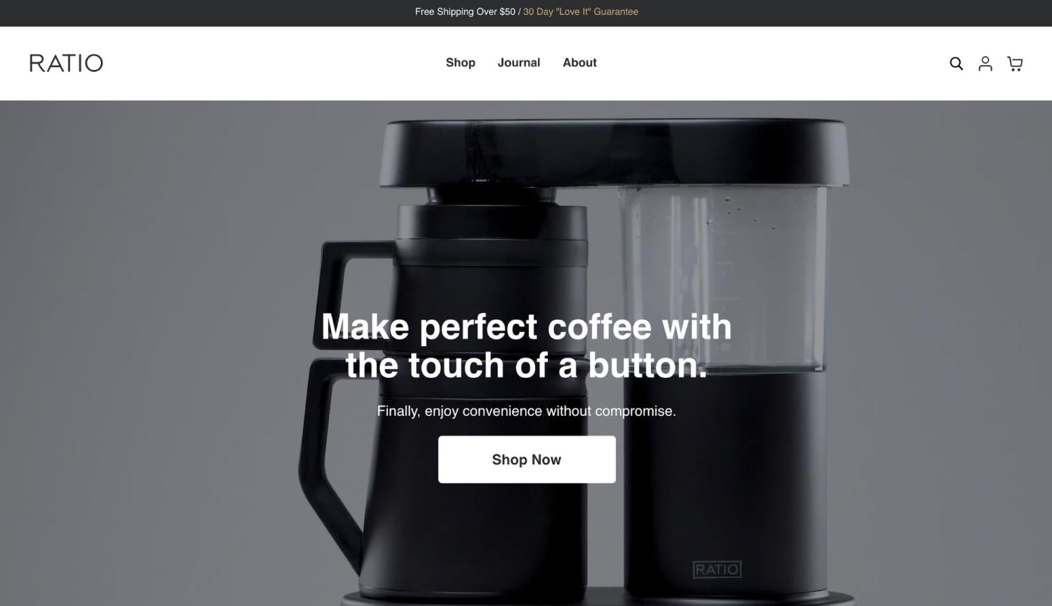 Small Business Website Example: Ratio