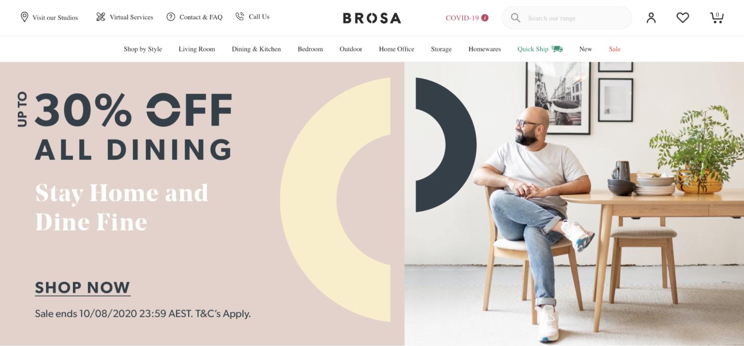 Small Business Website Example: Brosa